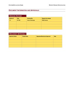 Report Design Specification Template | PDF | Specification (Technical ...