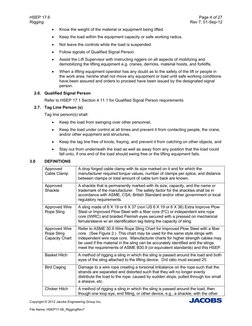 HSEP 17.6    
Page 4 of 27 
Rigging 
Rev 7, 01-Sep-12 
Copyright © 2012 Jacobs Engineering Group Inc. 
 
 
File Name: HSEP17-