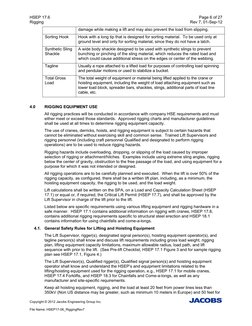 HSEP 17.6    
Page 6 of 27 
Rigging 
Rev 7, 01-Sep-12 
Copyright © 2012 Jacobs Engineering Group Inc. 
 
 
File Name: HSEP17-
