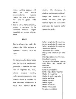 virgen purísima después del 
parto, 
en 
tus 
manos 
encomendamos 
nuestra 
caridad para que la inflames, 
llena eres de grac