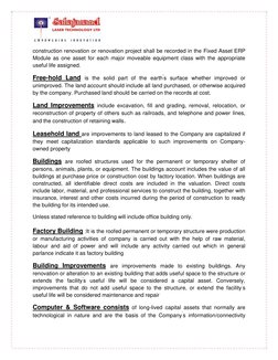 construction renovation or renovation project shall be recorded in the Fixed Asset ERP 
Module as one asset for each major