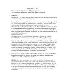Sunday, May 17, 2014 
Warn you  that the “speaking gene” skipped a generation 
My prayer is that the spirit will be with us a