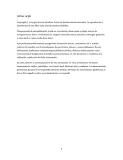 1 
 
Aviso Legal 
Copyright © 2009 por Marcos Mendoza. Todos los derechos están reservados. La reproducción y 
distribución d