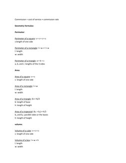 Essential Maths Formulas Guide | PDF