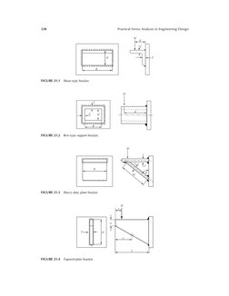 B
H
d
W
T
T
FIGURE 21.1
Shear-type bracket.
B
H
T
T
W
d
FIGURE 21.2
Box-type support bracket.
B
W
T
T
H
f
FIGURE 21.3
Heavy-d