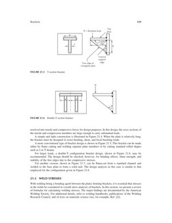 resolved into tensile and compressive forces for design purposes. In this design, the cross sections of
the tensile and compr