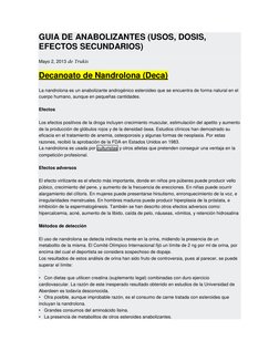 GUIA DE ANABOLIZANTES (USOS, DOSIS, 
EFECTOS SECUNDARIOS) 
Mayo 2, 2013  (http://masculturismo.wordpress.com/2013/05/02/guia-