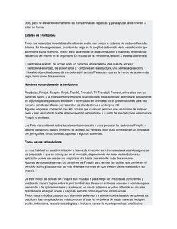 ciclo, para no elevar excesivamente las transaminasas hepáticas y para ayudar a los riñones a 
estar en forma. 
Esteres de Tr