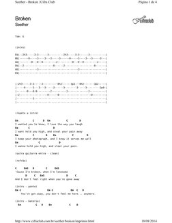 Seether - Broken Guitar Chords | PDF