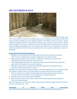 Contiguous and Secant Pile Methods | PDF | Deep Foundation | Concrete