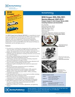MINI Cooper, Cooper S, Clubman (R55, R56, R57) Service Manual