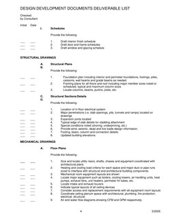 Design Development Deliverables Checklist | PDF | Wall | Framing ...