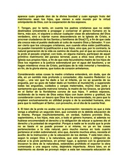 aparece cuán grande don de la divina bondad y cuán egregio fruto del 
matrimonio sean los hijos, que vienen a este mundo por