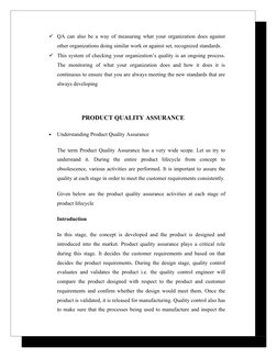 QA can also be a way of measuring what your organization does against 
other organizations doing similar work or against set
