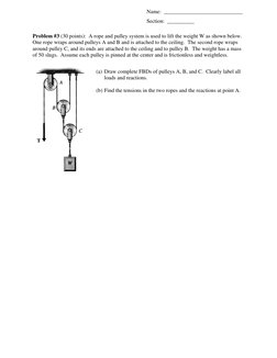 Statics Fbd Rake On Ropes Statics Problems: Pulleys and Tension | PDF | Truss | Tension (Physics)
