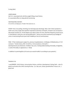 Sample History First Aid Mnemonics for Medical History Taking | PDF | Back Pain | Panic Attack