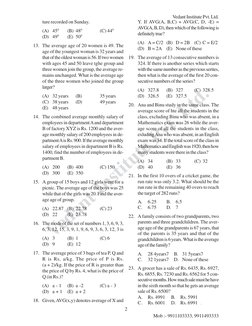 Vedant Institute Pvt. Ltd.
Mob :- 9911103333, 9911493333
Vedant Institute Pvt. Ltd.
2
ture recorded on Sunday.
(A) 450
(B) 48