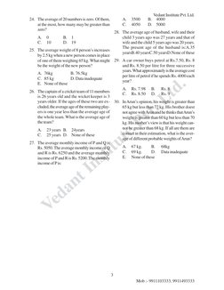 Vedant Institute Pvt. Ltd.
Mob :- 9911103333, 9911493333
Vedant Institute Pvt. Ltd.
3
24. The average of 20 numbers is zero.