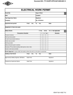 Electrical Work Permit Template | PDF