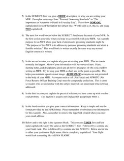 Mfr Paragraph Example Writing an MFR in the Air Force | PDF | Memorandum | Armed Conflict