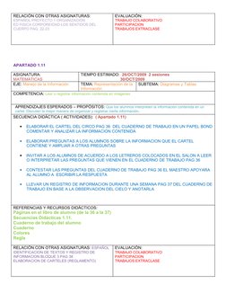 Planeación Matemáticas Primer Grado | PDF | Salón de clases | Evaluación
