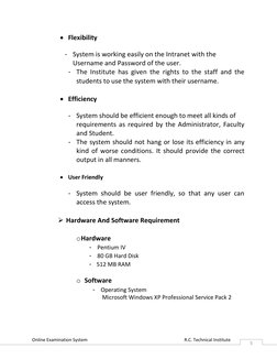 Online Examination System                                                                                      R.C. Technical