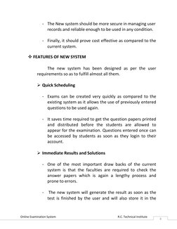 Online Examination System                                                                                      R.C. Technical