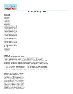 Windows Product Key Collection | PDF | Computer Related Introductions ...