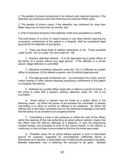 2. The penalty of prision correccional in its medium and maximum periods, if the
detention has continued more than three but
