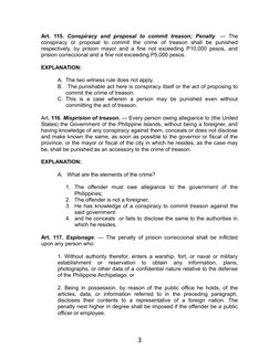 Art.  115.  Conspiracy  and  proposal  to  commit  treason;  Penalty.  —  The
conspiracy  or  proposal  to  commit  the  crim