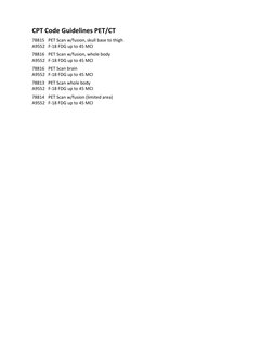 CPT Codes for Nuclear Medicine Procedures | PDF | Nuclear Medicine ...