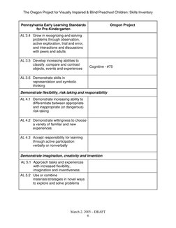 Oregon Project Pdf Oregon Skills Inventory for Visually Impaired | PDF | Visual Impairment ...
