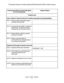 Oregon Project Pdf Oregon Skills Inventory for Visually Impaired | PDF | Visual Impairment ...