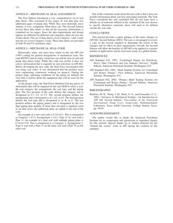 ANNEX F—MECHANICAL SEAL DATASHEETS
The First Edition introduced a very comprehensive set of seal
data sheets. This consisted