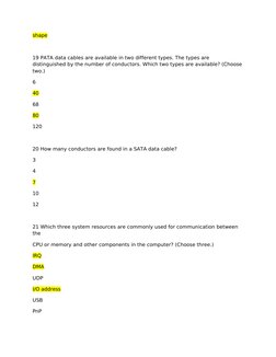 shape
19 PATA data cables are available in two different types. The types are 
distinguished by the number of conductors. Whi