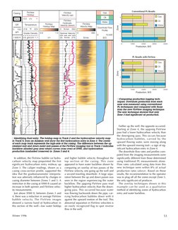 Winter 1996
53
In addition, the FloView bubble (or hydro-
carbon) velocity map pinpointed the first
significant hydrocarbon e