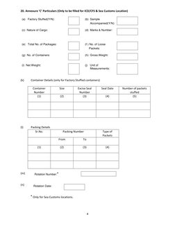 Export Declaration Form Template | PDF | Invoice | Cargo