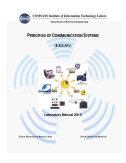 COMSATS Institute of Information Technology Lahore 
Department of Electrical Engineering 
 
PRINCIPLES OF COMMUNICATION SYSTE