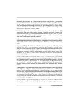 2
Agenda Nacional de Bioseguridad
encontraron hace cinco años, fue la protección de las cosechas contra las plagas o enfermed