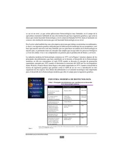 Oportunidades que presenta la biotecnología
3
se cae en un error, ya que serían aplicaciones biotecnológicas muy limitadas; e