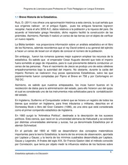 Programa de Licenciatura para Profesores sin Título Pedagógico en Lengua Extranjera 
 
Estadística aplicada a la Educación