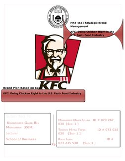 Kfc Risk Management KFC Strategic Brand Management Plan | PDF | Franchising | Fast Food ...
