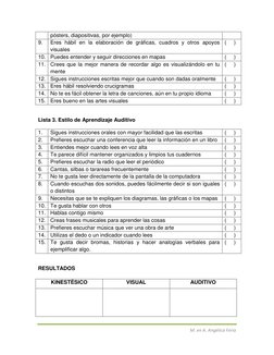M. en A. Angélica Feria 
 
pósters, diapositivas, por ejemplo) 
9. 
Eres hábil en la elaboración de gráficas, cuadros y otros