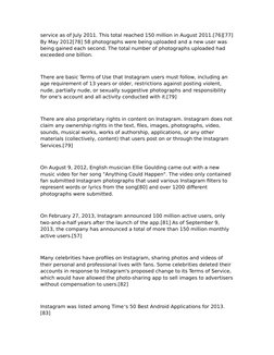 service as of July 2011. This total reached 150 million in August 2011.[76][77]
By May 2012[78] 58 photographs were being upl