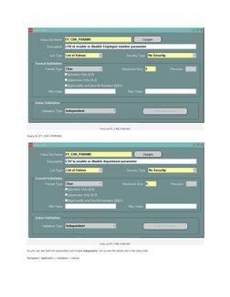 Enable/Disable Oracle Program Parameters | PDF | Parameter (Computer ...