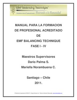 © Derechos de reproducción 2005-2011. Energy Extension Inc. Todos los Derechos Reservados. www.emfworldwide.com 
 
 
MANU