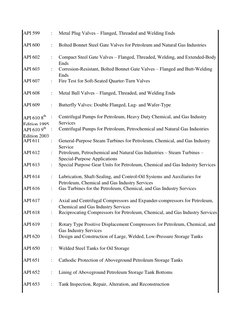 API Standards for Oil and Gas Industry | PDF | Pump | Oil Refinery