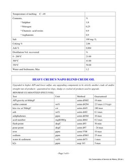 Crude Oil Specifications Overview | PDF | Petroleum | Carbon