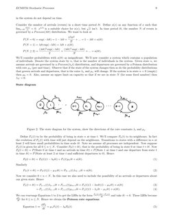 ECM3724 Stochastic Processes
9
in the system do not depend on time.
Consider the number of arrivals (events) in a short time
