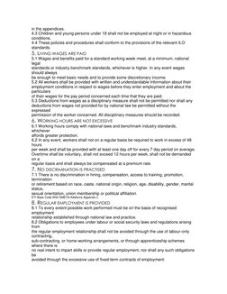 in the appendices. 
4.3 Children and young persons under 18 shall not be employed at night or in hazardous 
conditions. 
4.4